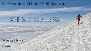 Backcountry skiing / split boarding Mt St. Helens