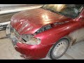 кузовной ремонт капота hyundai. body repair.