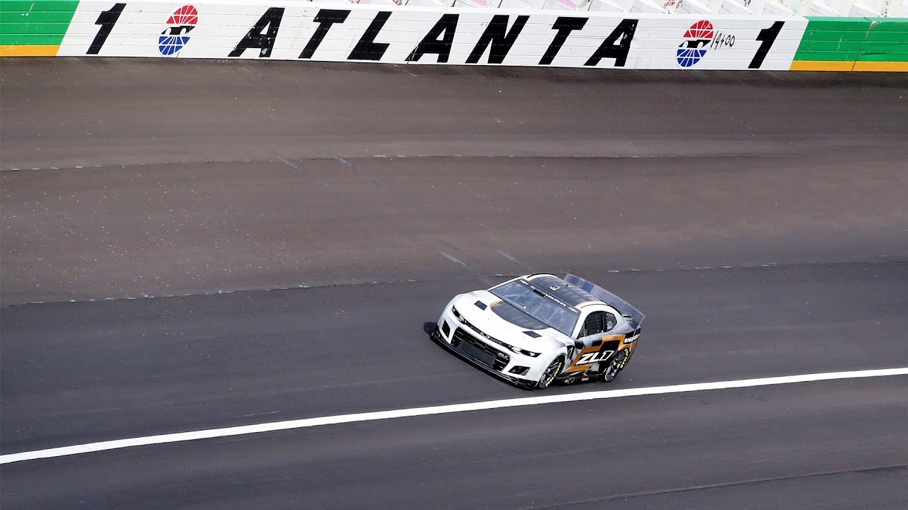 NASCAR Cup racers take laps at the all-new Atlanta Motor Speedway