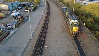 CSX and MBTA action in Readville