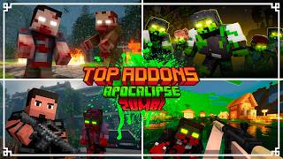 🧟‍♂️TOP 5 MELHORES ADDONS DE APOCALIPSE ZUMBI 💲GRATUITOS💲 PARA MINECRAFT BEDROCK 26.3