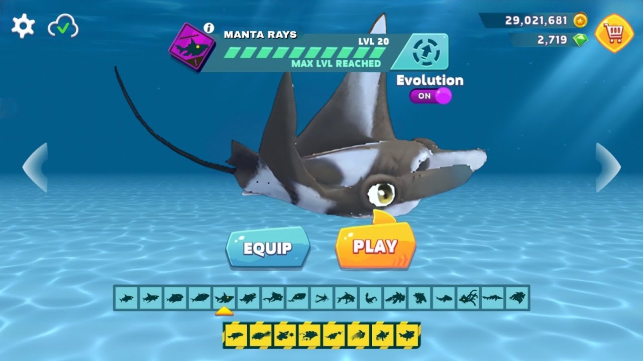 New Manta Rays Unlocked And Manta Rays Gameplay Hungry Shark Evolution Youtube 
