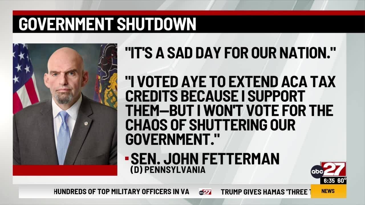 Pennsylvania lawmakers react to government shutdown - YouTube