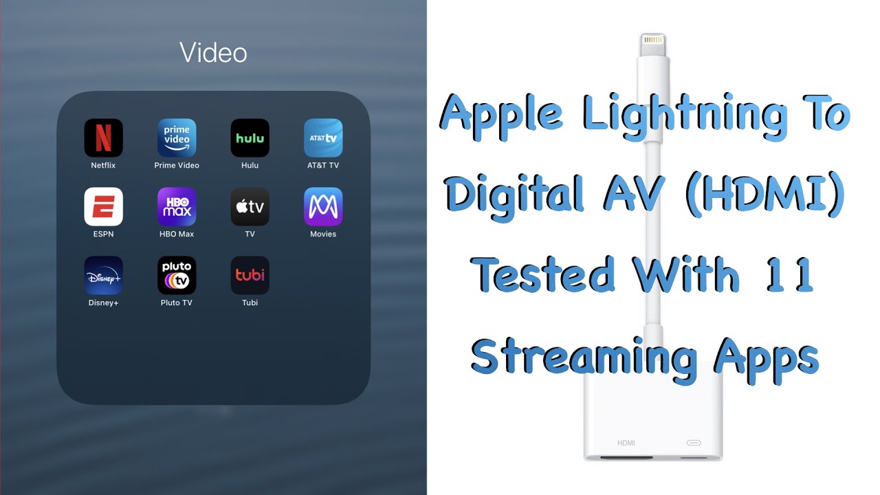 Apple MD826AM Lightning To HDMI Digital AV Adapter for iPhone Mirroring