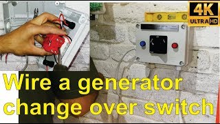 How to wire a generator change over switch - step by step.