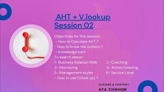 Knowledge Part + AHT + Vlookup - Session 02