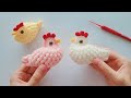 钩针咕咕鸡：枣形针的小鸡更有神韵，可做书桌摆件装饰挂件