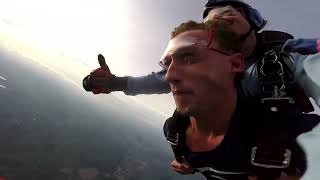 Frankie Mclaughlin Skydiving over Norwich Airport with Just Jump skydiving.