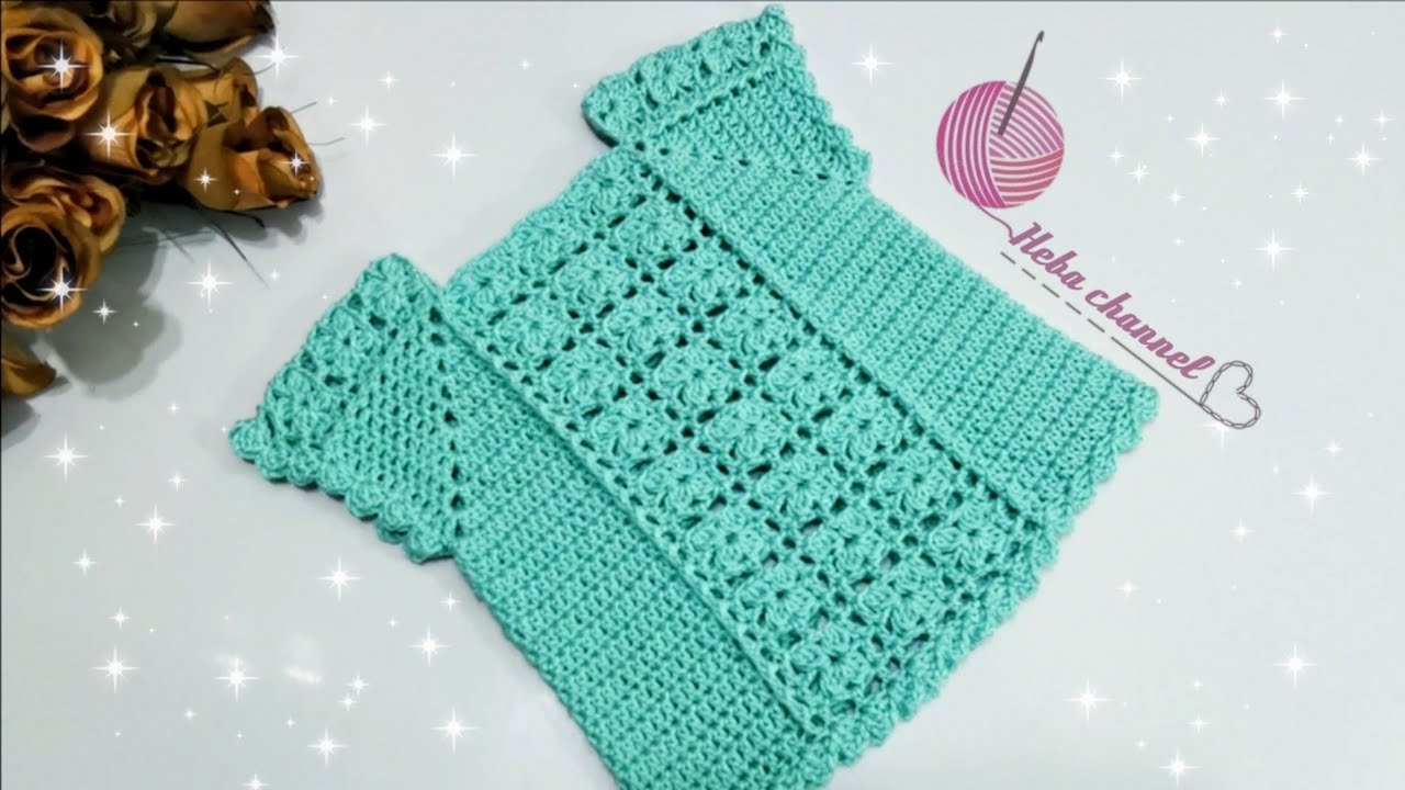 كروشيه بلوزة العيد بسيطه وممكن تتنفذ لاى مقاس