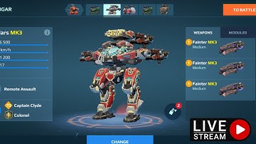 WAR ROBOTS LIVE STREAM MARS MK3 GAMEPLAY HOW GOOD IS IT? #WARROBOTS #WR