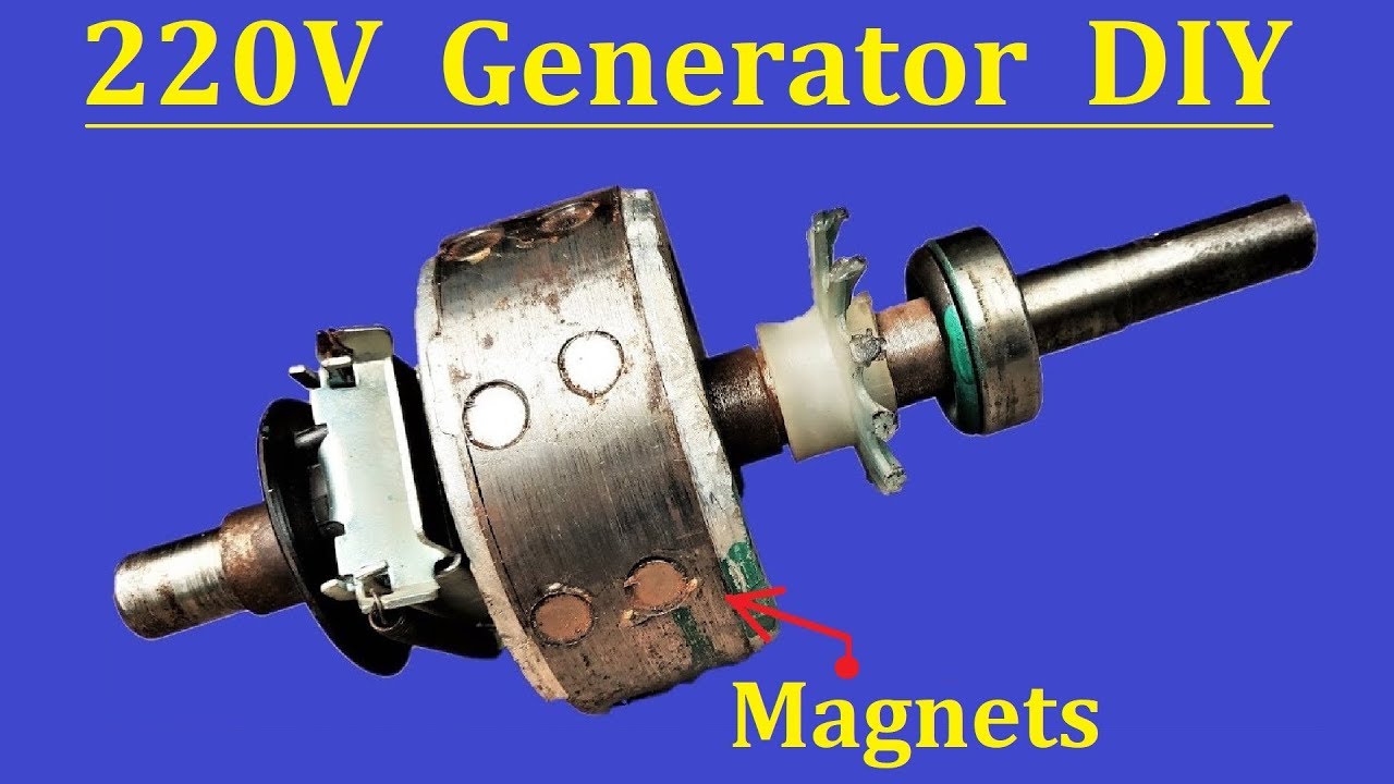 220v Generator from 750 Watt Induction Motor - MOTOR to -