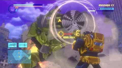 TRANSFORMERS: Devastation PS4 Gameplay -  Goldfire Bumblebee Vs Devastator Part 2