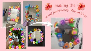 I Tired Making Viral Pinterest Inspired Clay Mirror |DIY  Clay Mirror |Mirror Decor with Super Clay