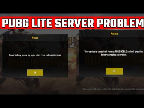 Server is busy PUBG lite problem fix - YouTube