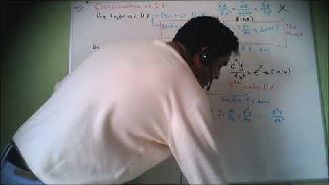 Clasification of Differential Equations