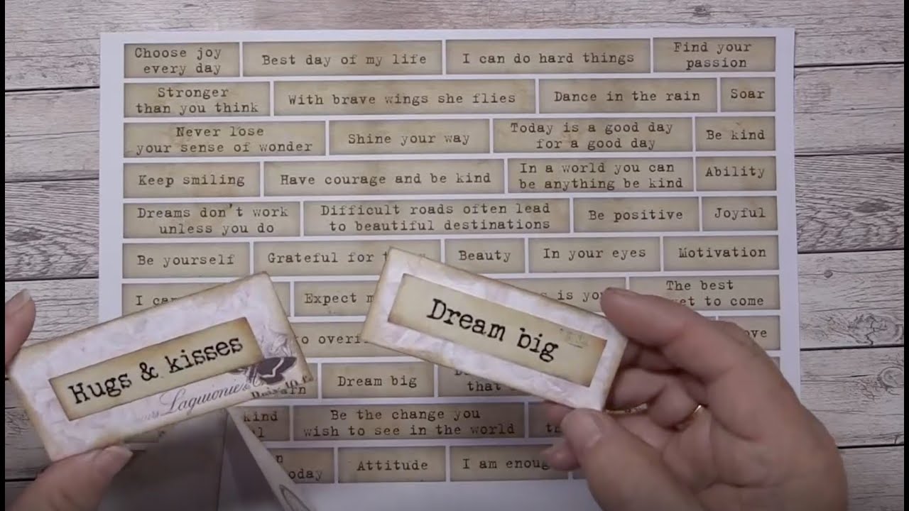 Junk Journal Idea #1 - Mass Making Word Labels With Borders