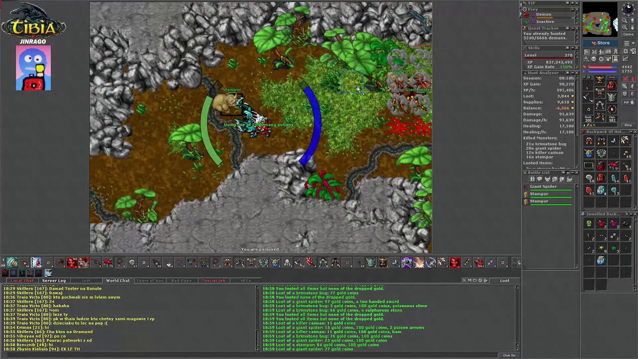 Tibia -Chyllfroest Gsy Stampor Brimstone Bug 3 taski/charmy - YouTube