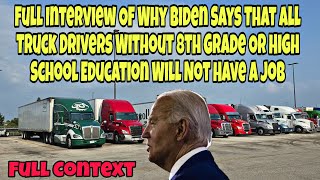 Full Video Of Leaked Soundbite Of Biden Stating That Truckers Will Not Have A Job 🤯