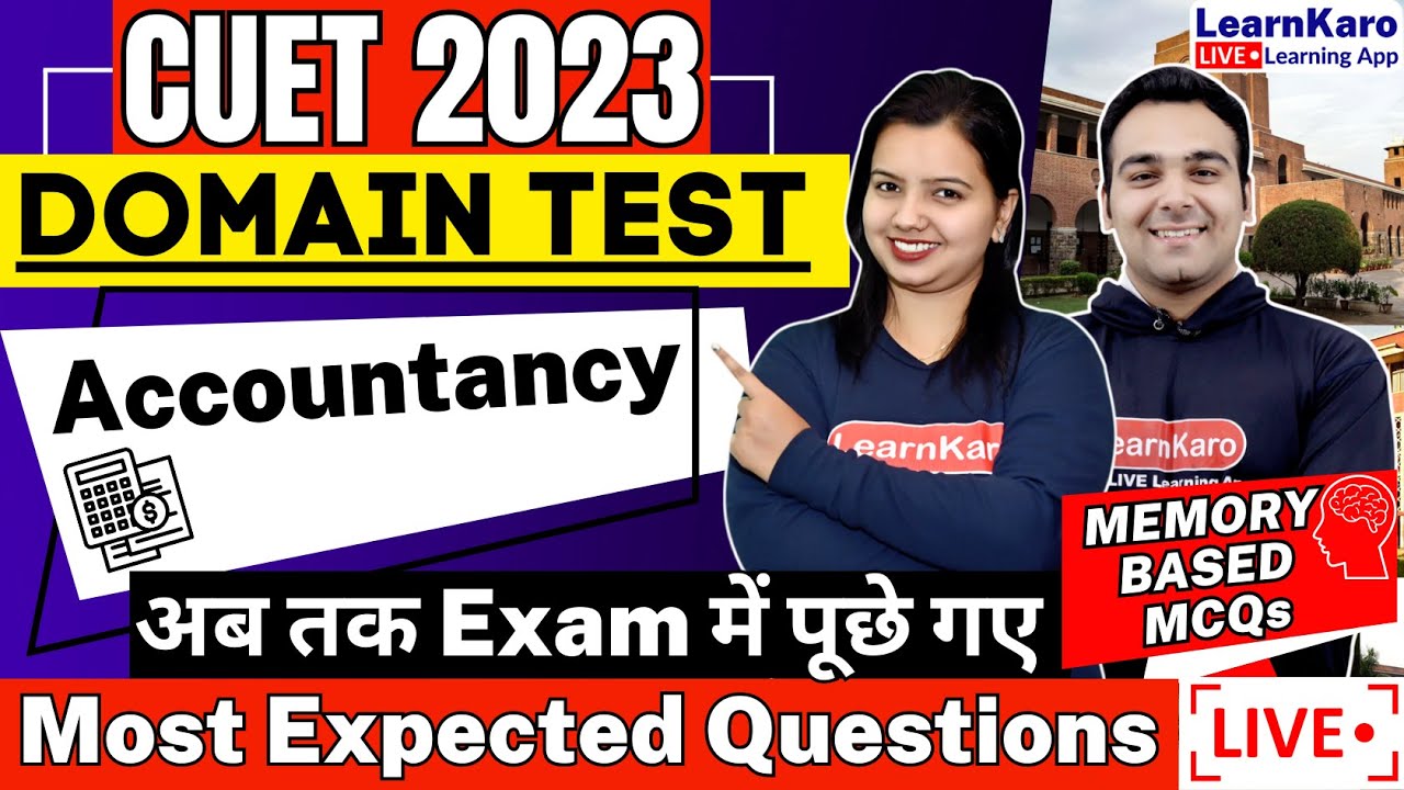 CUET 2023 Accountancy Domain | Most Expected MCQs🔥 - YouTube