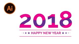 Happy New Year 2018 Design In Adobe Illustrator CC
