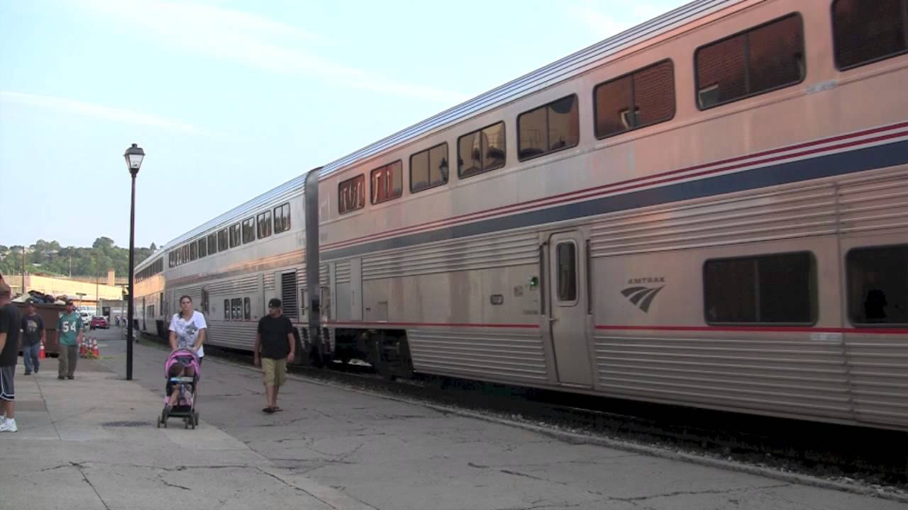 Amtrak's Capitol Limited With BNSF Executive Cars In Cumberland MD