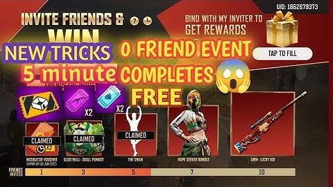 How To Complete Invite Friend & Win Event | Free Fire New Event | Gloo Wall Skin
