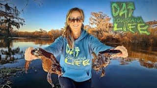 Catching GIANT BULLFROGS in the Atchafalaya Spillway! (Catch & Cook)