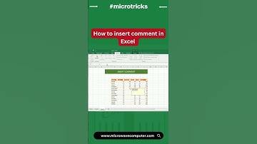 🔥How to insert comment in Excel | Comment in Excel #PowerPoint #shorts #excel #microsoft #exceltips