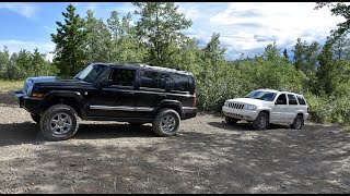 2008 Jeep Commander & 1999 Jeep Grand Cherokee Offroad. Top of the World Trail Mclean Creek Alberta.