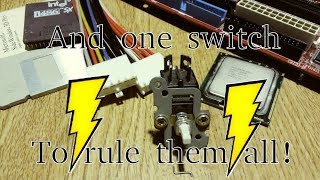 Two ways to mod an AT power switch to work with ATX - ON/OFF, and momentary switch hack.