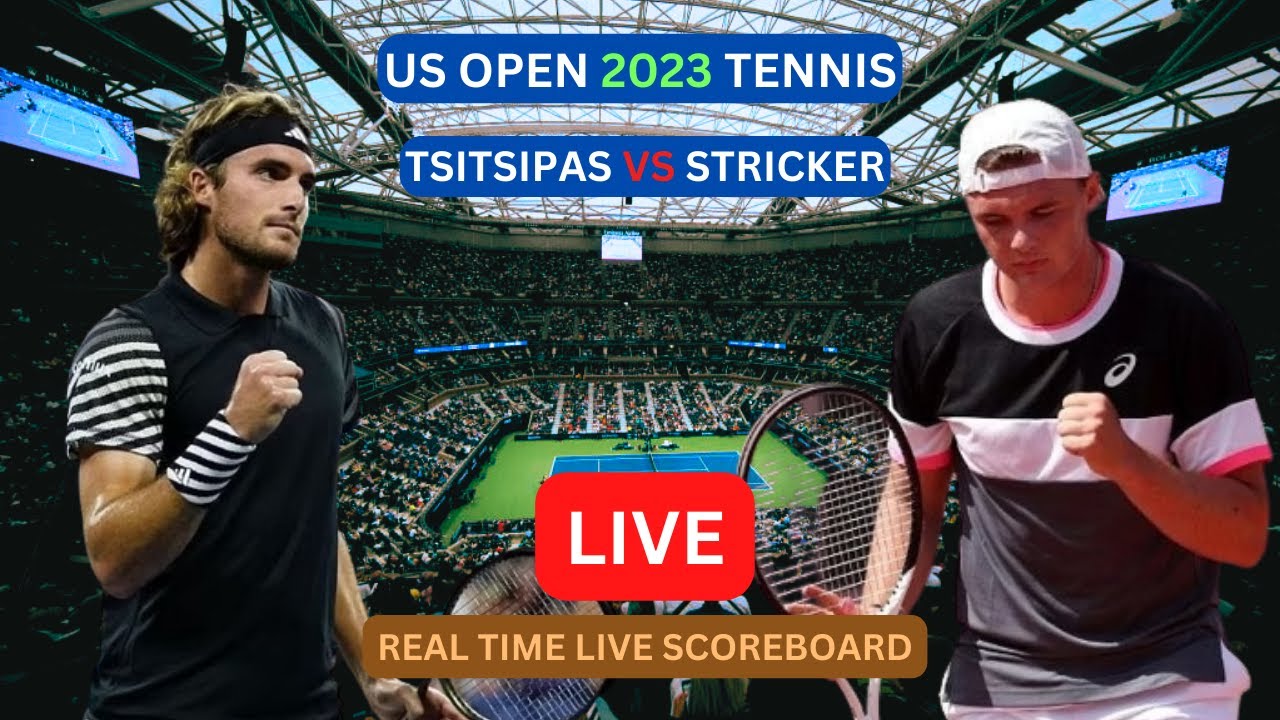 Stefanos Tsitsipas Vs Dominic Stricker LIVE Score UPDATE Today 2023 US Open Tennis 1/32-Finals Game