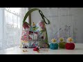 お花のパターンのかばん/size30cmx30cmx10cm//flower pattern bag