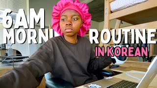6AM COLLEGE WINTER MORNING ROUTINE in 한국어 🇰🇷 | *i got a C 😭* (KRN/ENG)