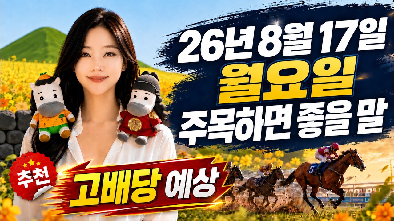 2026년 8월 17일 월요일 서울경마 고배당 예상 마필