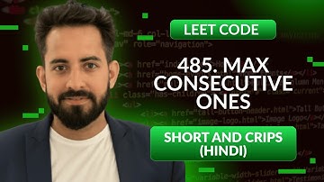 Leetcode 485. Max Consecutive Ones | Hindi | Python | Leetcode 1 | Optimized way