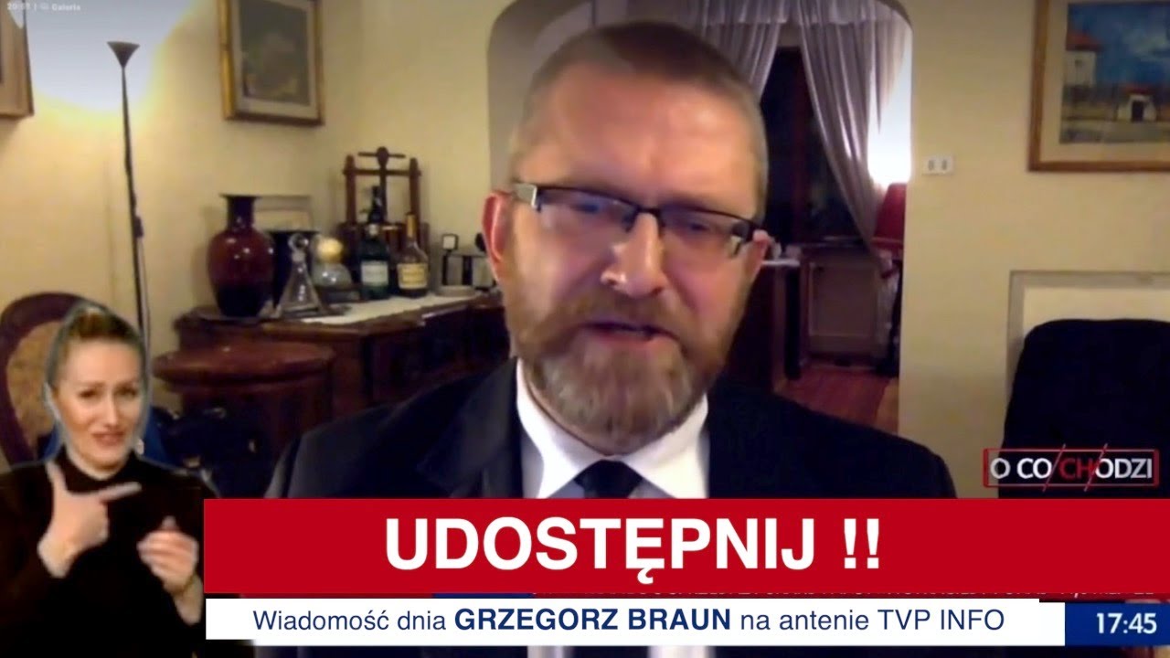 Grzegorz Braun Na Antenie Tvp Info Youtube