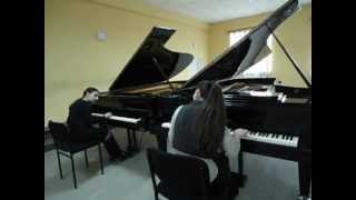 Jay Chou Secret Piano Duet - Nunuka Abuashvili &amp; Mariam Kasradze