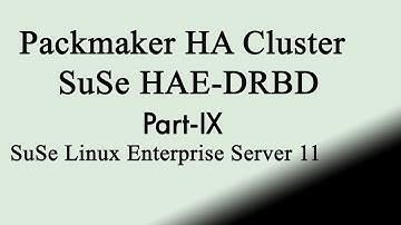 Suse linux HA clustering part9-DRBD cluster