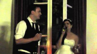 Bride and Groom sing karaoke - Jackson