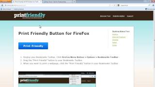 How to add the Print Friendly & PDF button to FireFox