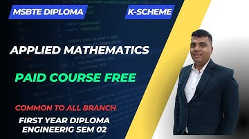 Applied Mathematics 2nd Semester Diploma Syllabus/MSBTE Diploma K-scheme.