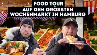 Ultimative FOOD TOUR auf dem Wochenmarkt in Hamburg! 🍩🌮🍔🤤