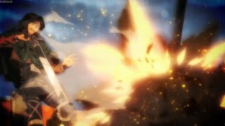 levi on verge of his death | horse burned to death | thunder spear blasts | attack on titan s4