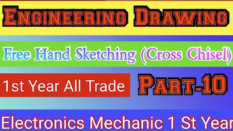 How To Draw Cross Chisel Free Hand Sketching (क्रॉस चीजल हस्त मुक्त चित्रण कैसे बनाए)✍️✍️✍️