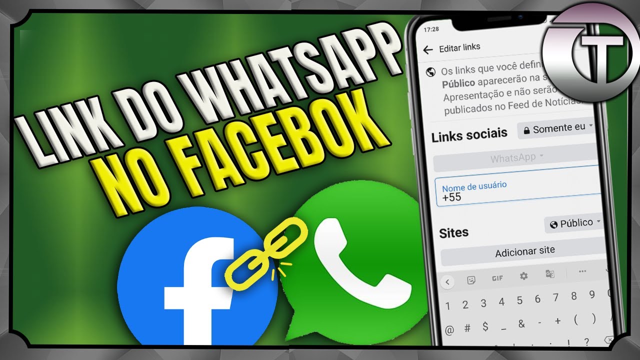 Como colocar link do whatsapp no facebook youtube