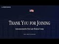 Announcement by First Lady Melania Trump