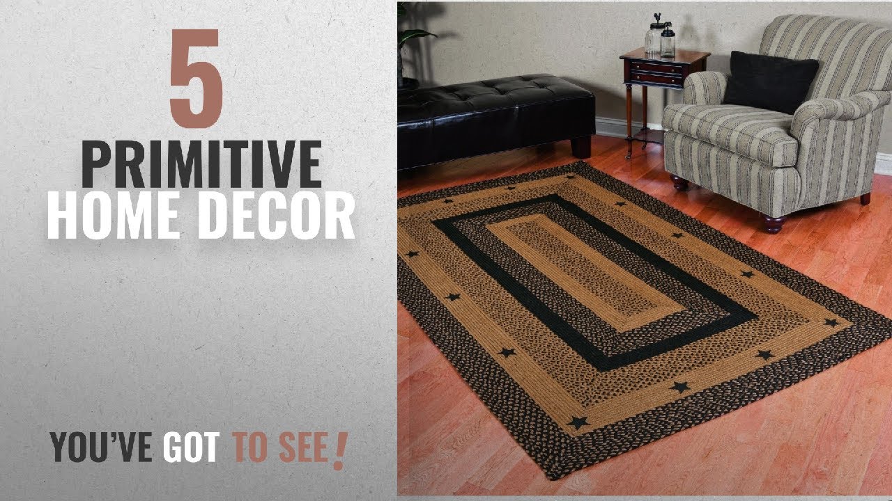 Top 10 Primitive Home Decor [2018 ]: IHF Home Decor Braided Area Rug Rectangle Floor Carpet 36" x