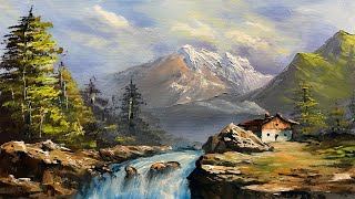 Easy Landscape Painting | Step By Step Painting Tutorial | How to Paint Landscape| Scenery Landscape