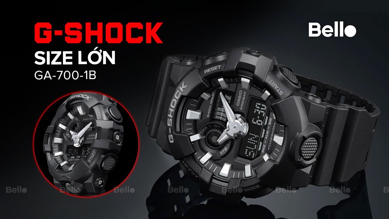 GA-700-1B - Đập hộp và chỉnh đồng hồ G-Shock size lớn - youtube