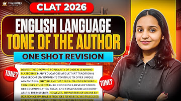 CLAT 2026 English: Most Important Tones (Acerbic, Dogmatic, Cynical)